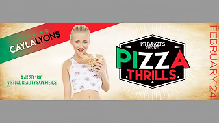 Pizza Thrills - Horny Czech Teen Cayla Lyons Fuck VR