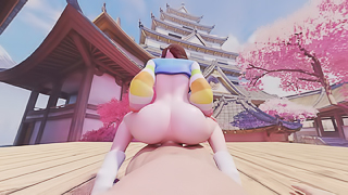 D.va Anal Reverse Cowgirl