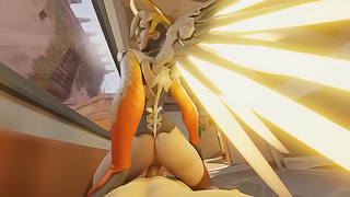 Overwatch Mercy Reverse Cowgirl PoV Ride (With Sound)