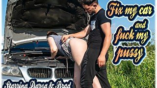 Darya & Brad - Fix My Car And Fuck My Pussy