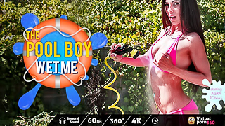 The Pool Boy - Wet Me - Alexa Tomas Outdoor Fuck VR Voyeur
