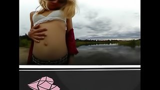 Belly button play by the lake LOVR